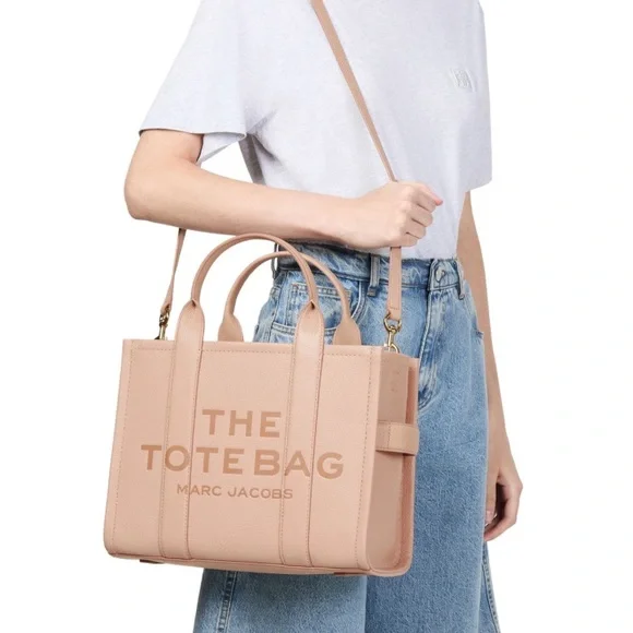 Marc Jacobs Rose Pink Medium Leather Tote Bag NEW! - Picture 10 of 14